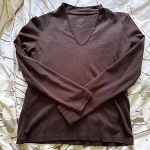Scoop neck long sleeve top. Talbots